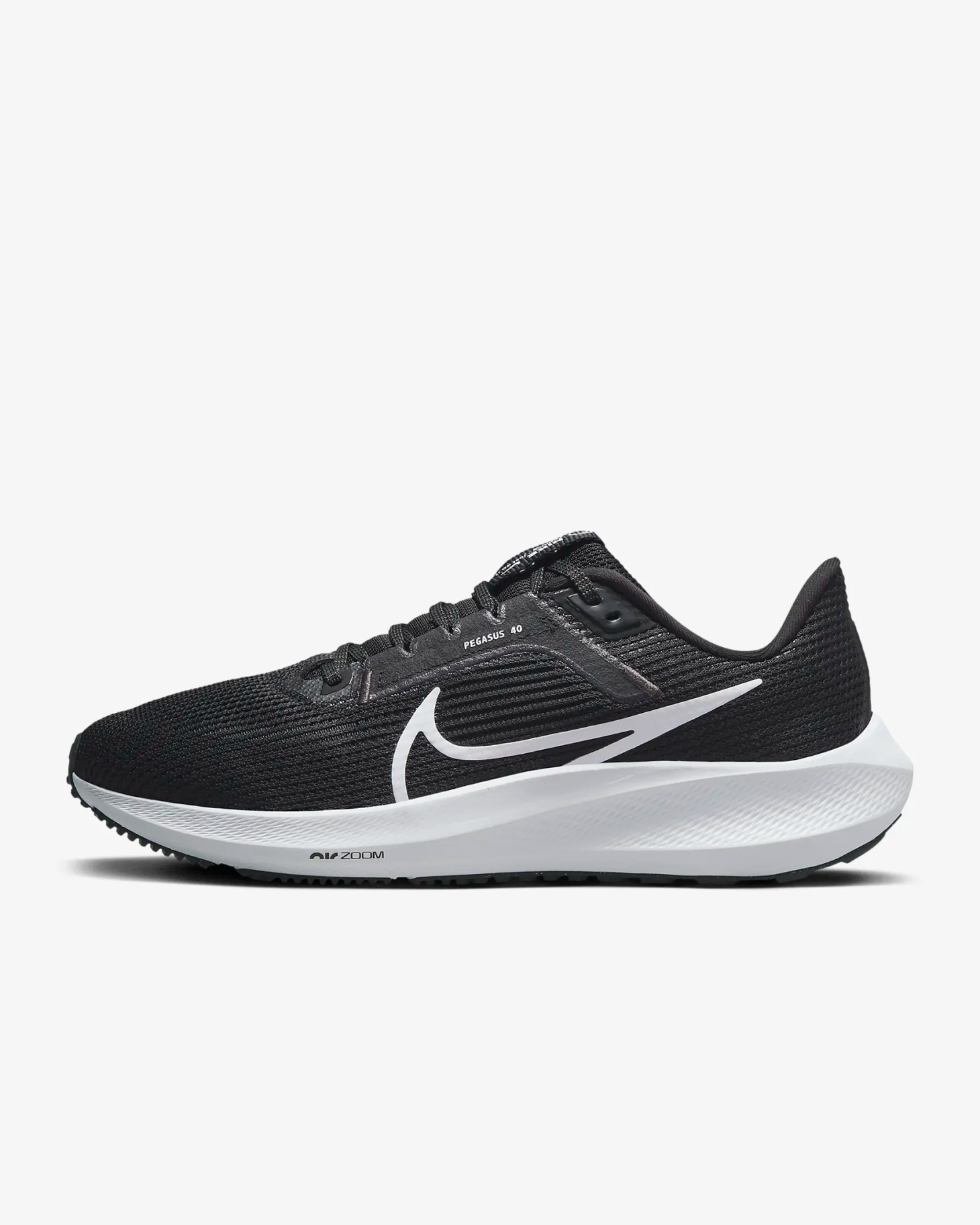 nike pegasus 40, one of the best black sneakers for women