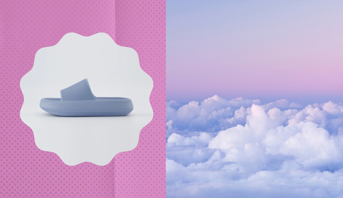 cushionaire feather cloud recovery slide