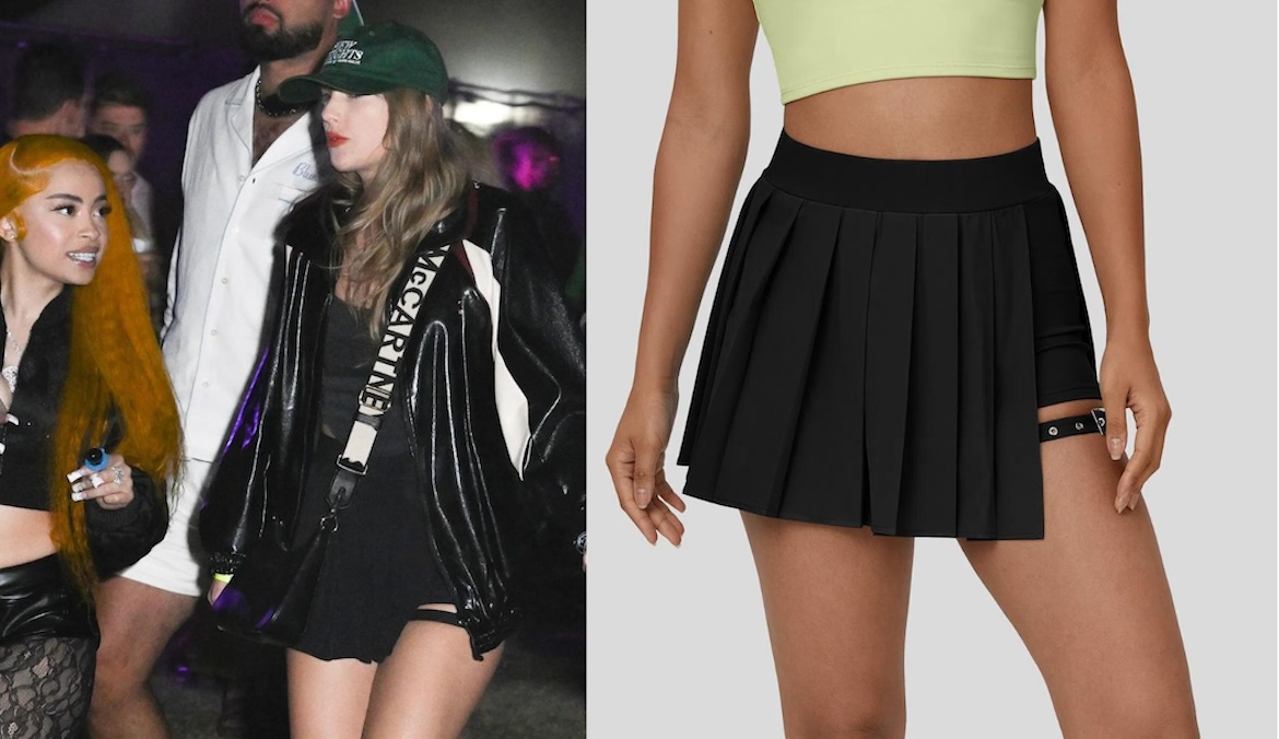 Taylor Swift wears a Halara skort at Coachella 2024.