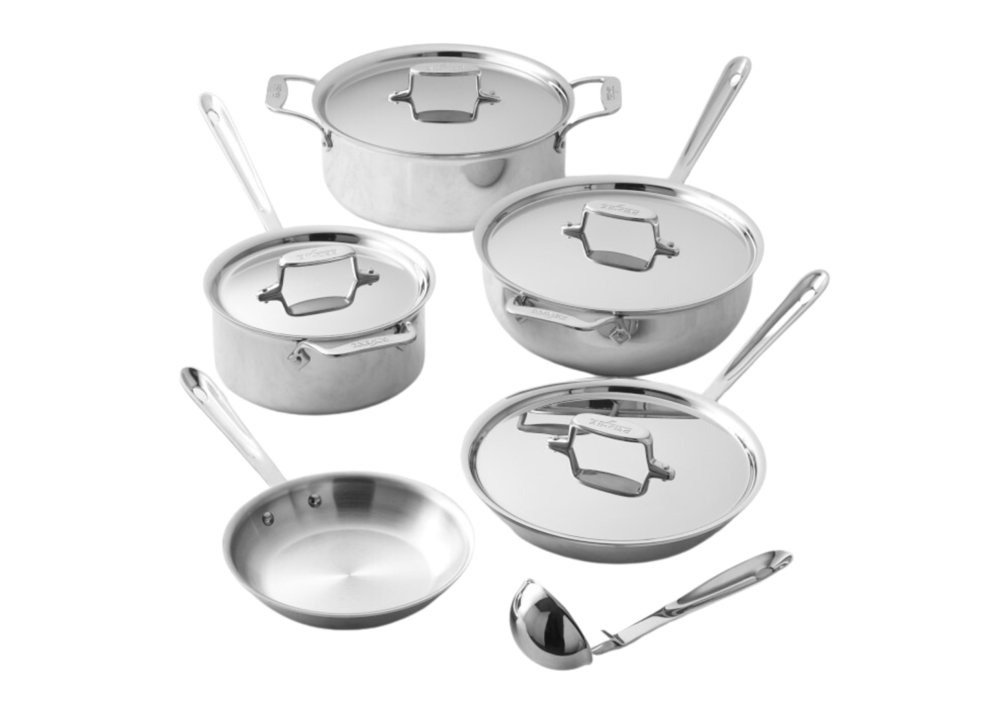 All-Clad D5 Stainless Steel 10-Piece Essential Cookware Set