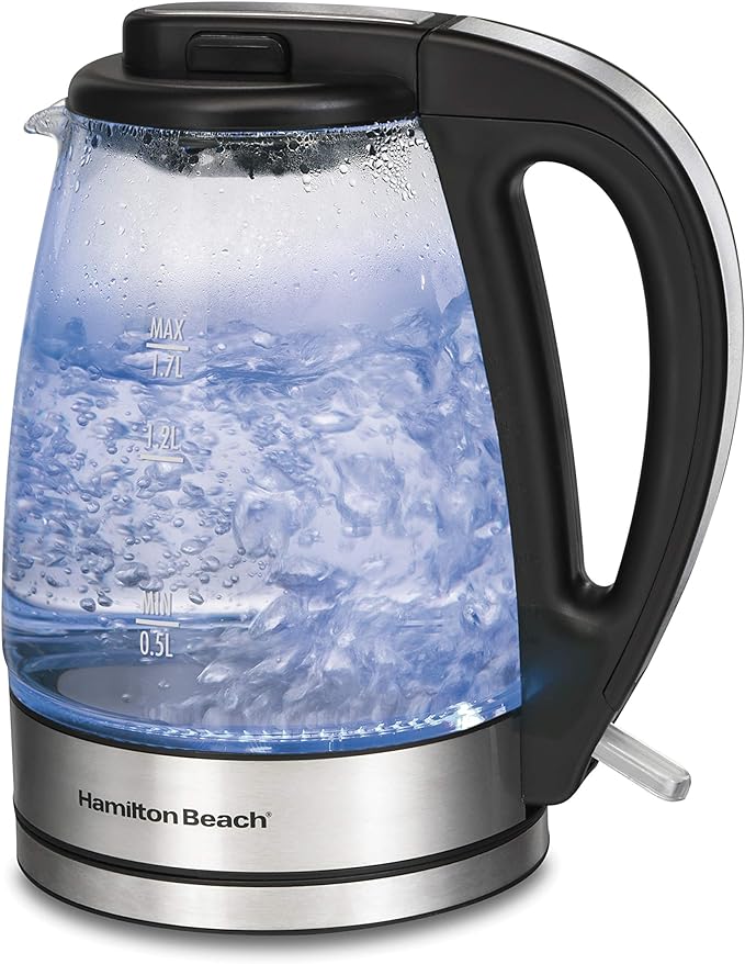 a clear hamilton beach electric tea kettle